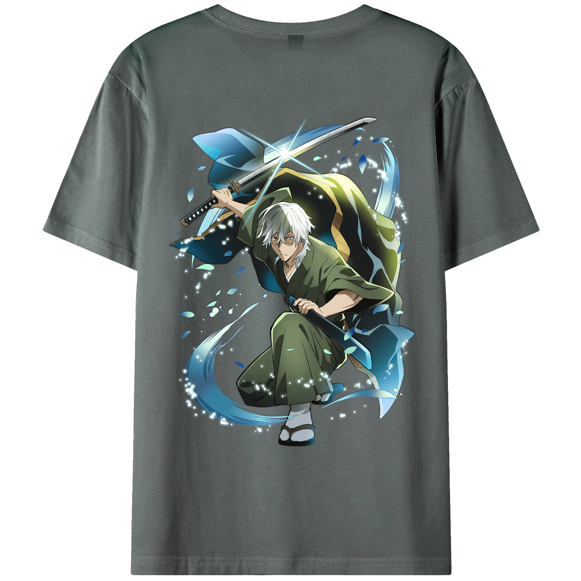 （画像用） 文豪ストレイドッグス Bungo Stray Dogs 綿100％ メンズ半袖Tシャツ（バックプリント） 通気性